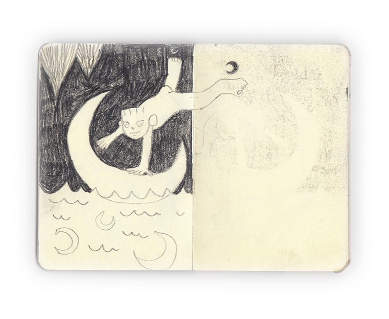Sketchbook - mixed media, 10cm x 13cm